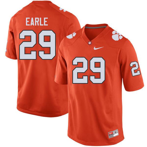 Men #29 Hampton Earle Clemson Tigers College Football Jerseys Sale-Orange